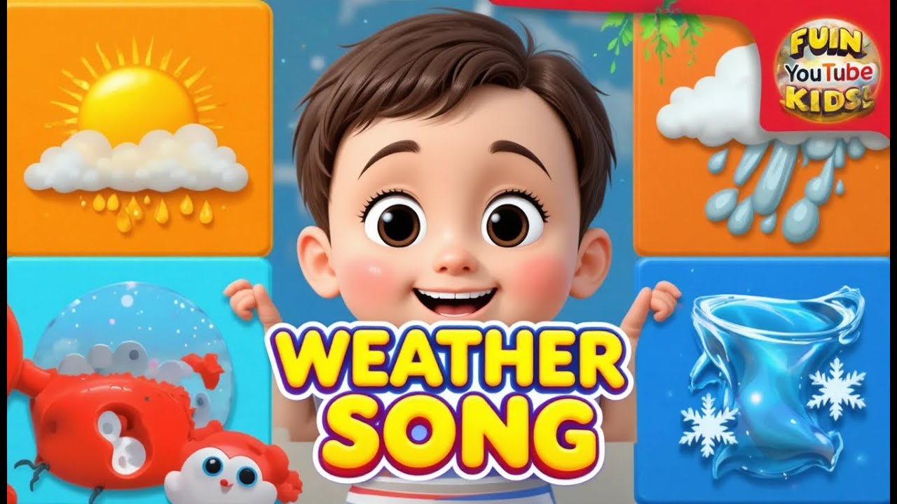 Weather Song for Kids 🌦️ | Sunny Rainy Windy Snowy | Fun Nursery Rhyme | Laddu TV