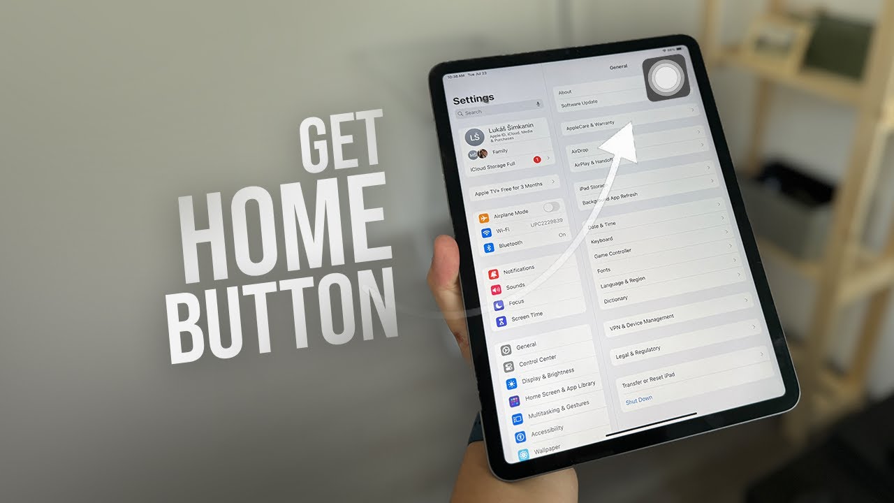 iPad - How to Get Home Button on Screen (tutorial)