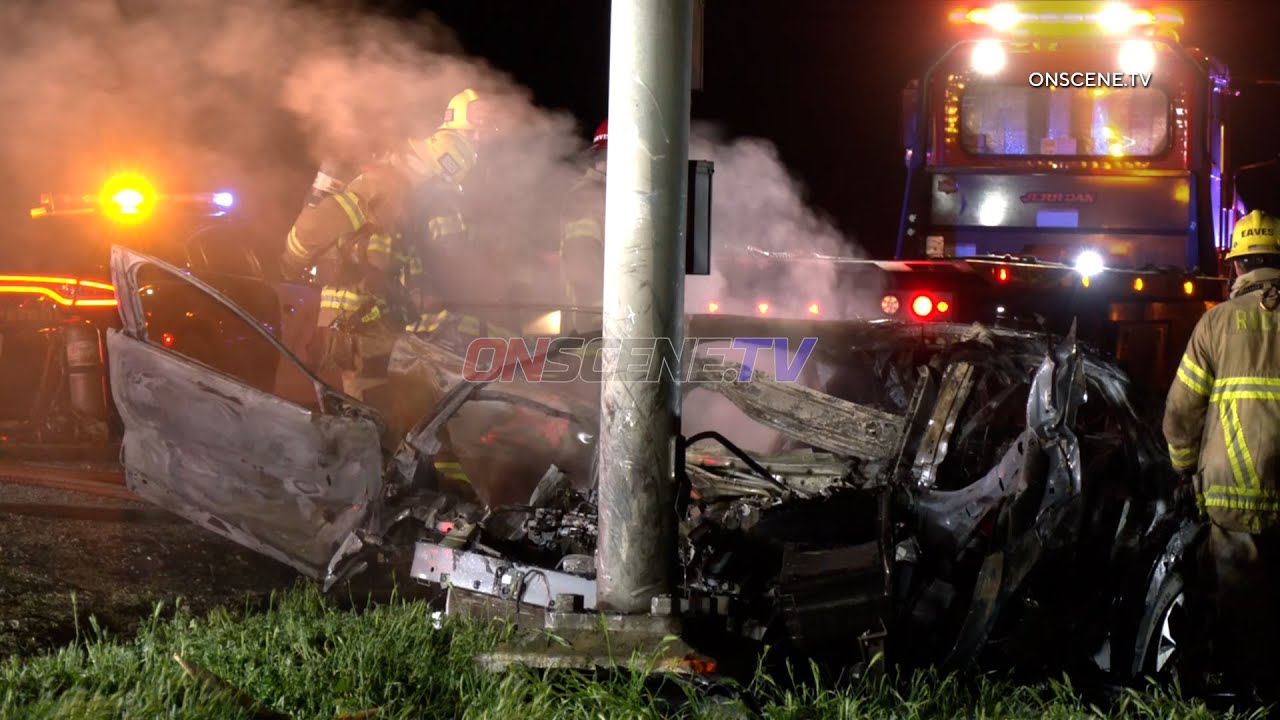 Fatal, Car Into Pole On The Freeway, MEAD VALLEY, CA