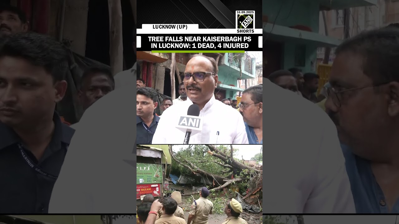 1 dead, 4 injured after tree falls near Kaiserbagh police station in Lucknow; Rescue ops underway