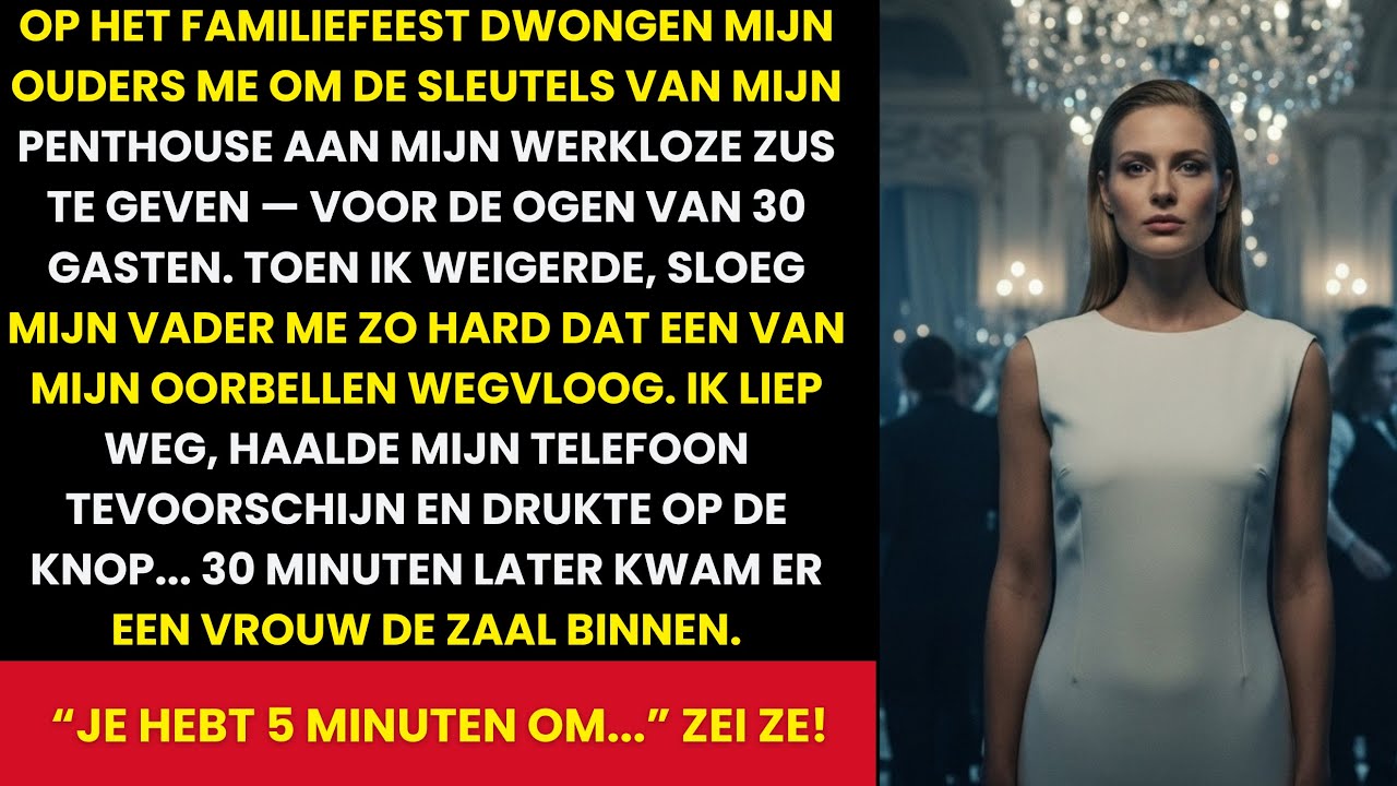 Mijn Ouders Dwongen Me Het Penthouse Aan Mijn Zus te Geven. Toen ik Weigerde, Sloeg Papa me…