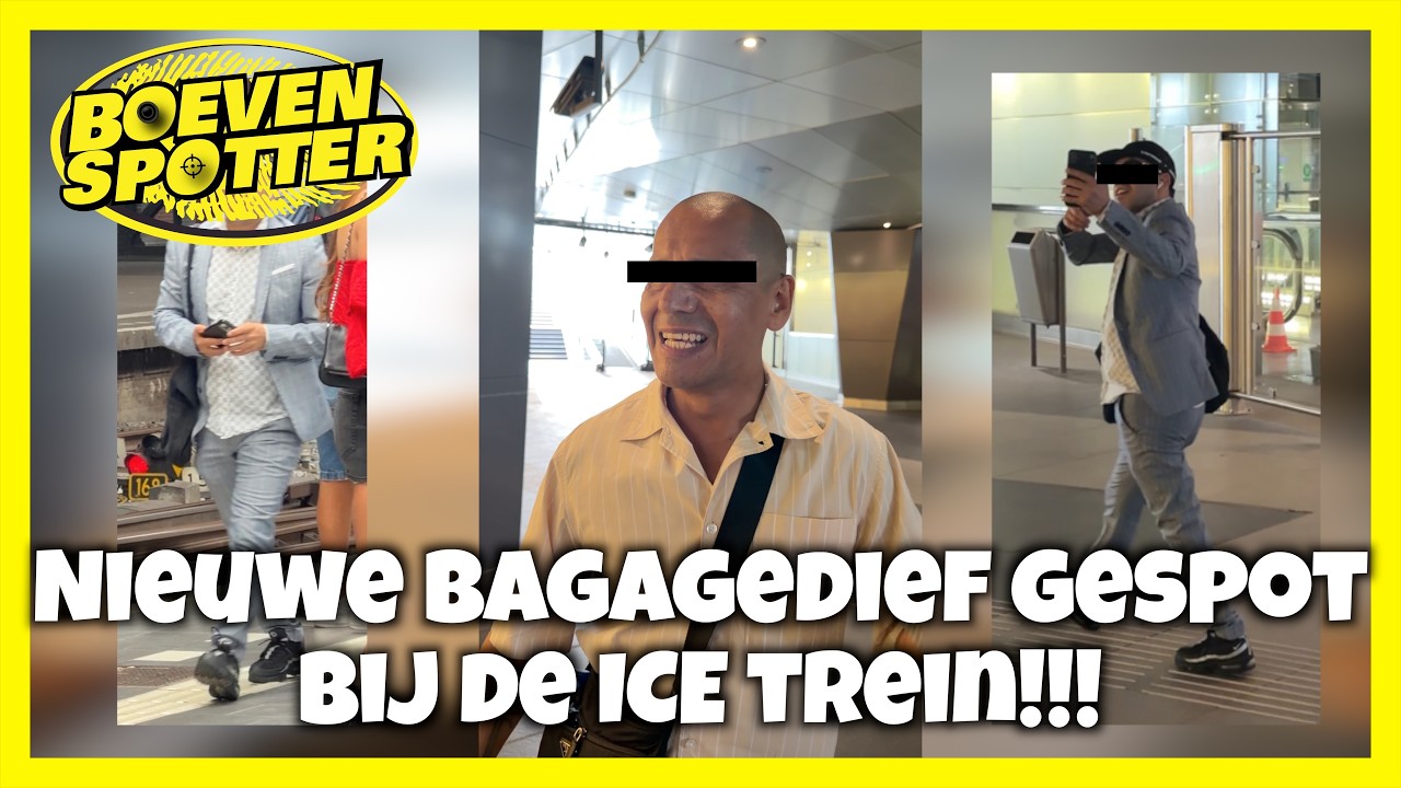 BOEVENSPOTTER -NIEUWE BAGAGEDIEF GESPOT BIJ DE ICE TREIN!!! #277
