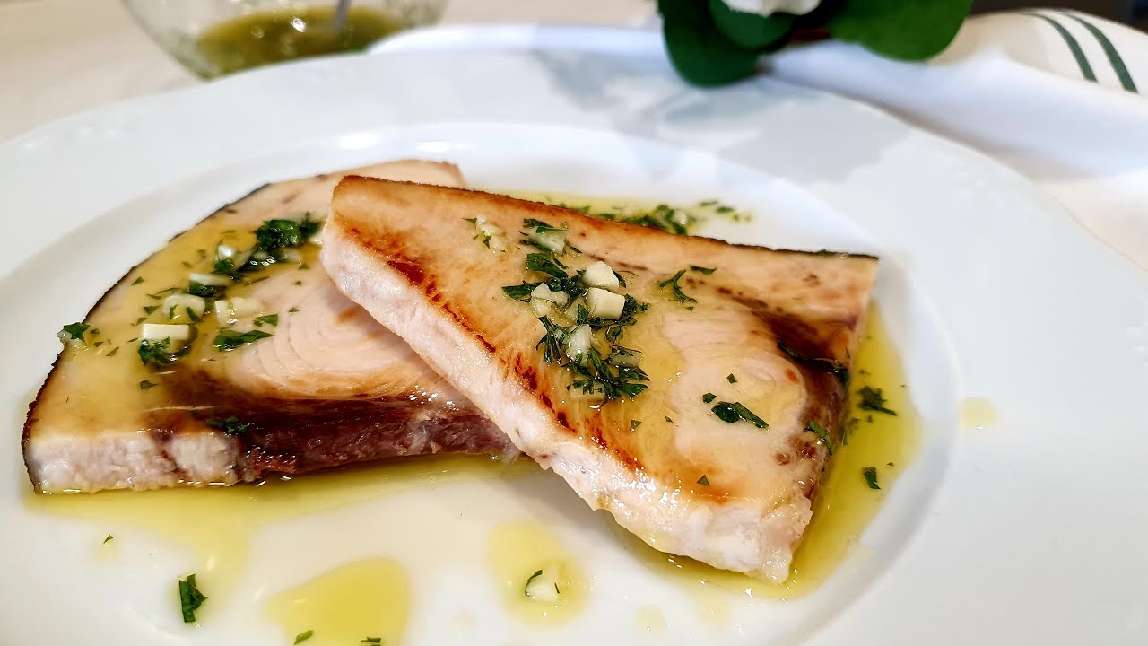 RECETAS EN 5 MINUTOS - Emperador con vinagreta de ajo y perejil