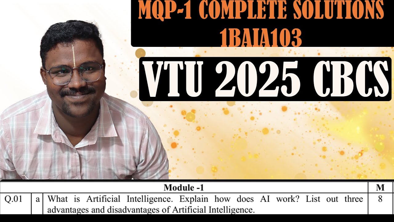 What is Artificial Intelligence? How AI Works | Model QP Q1 | 1BAIA103/203 | VTU 2025 CBCS