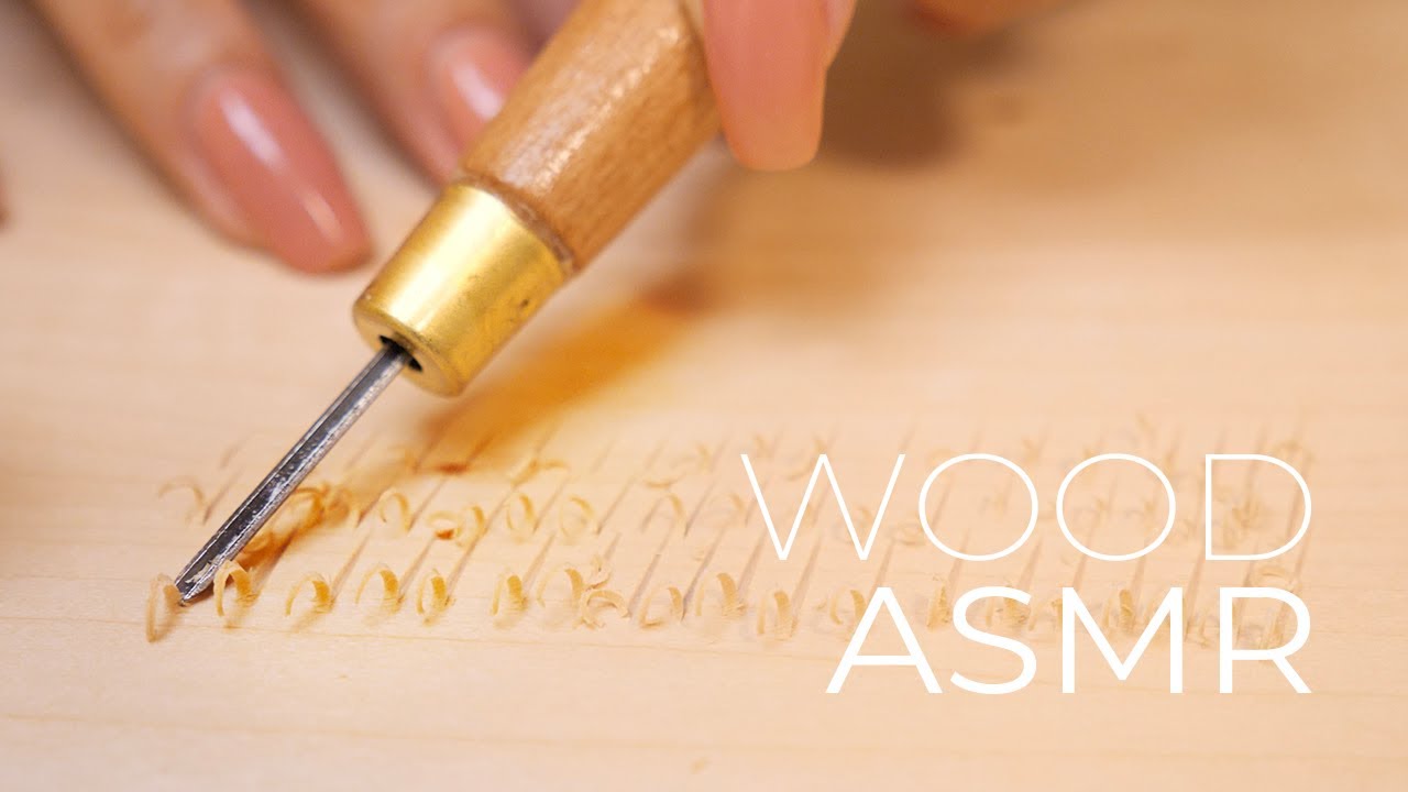ASMR Addictive Wood Carving, Tapping and Scratching Sounds (No Talking)