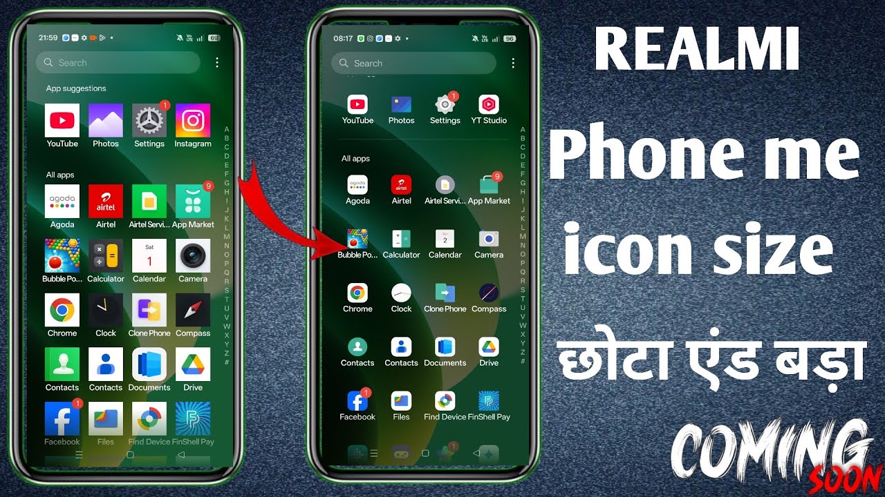 किसी भी फोन के apps को छोटा बड़ा कैसे करे? realme mobile apps size ko chhota kaise kare | 2025