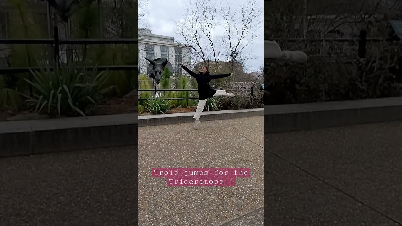 Trois Saute for the Triceratops #jumping #saute ballet