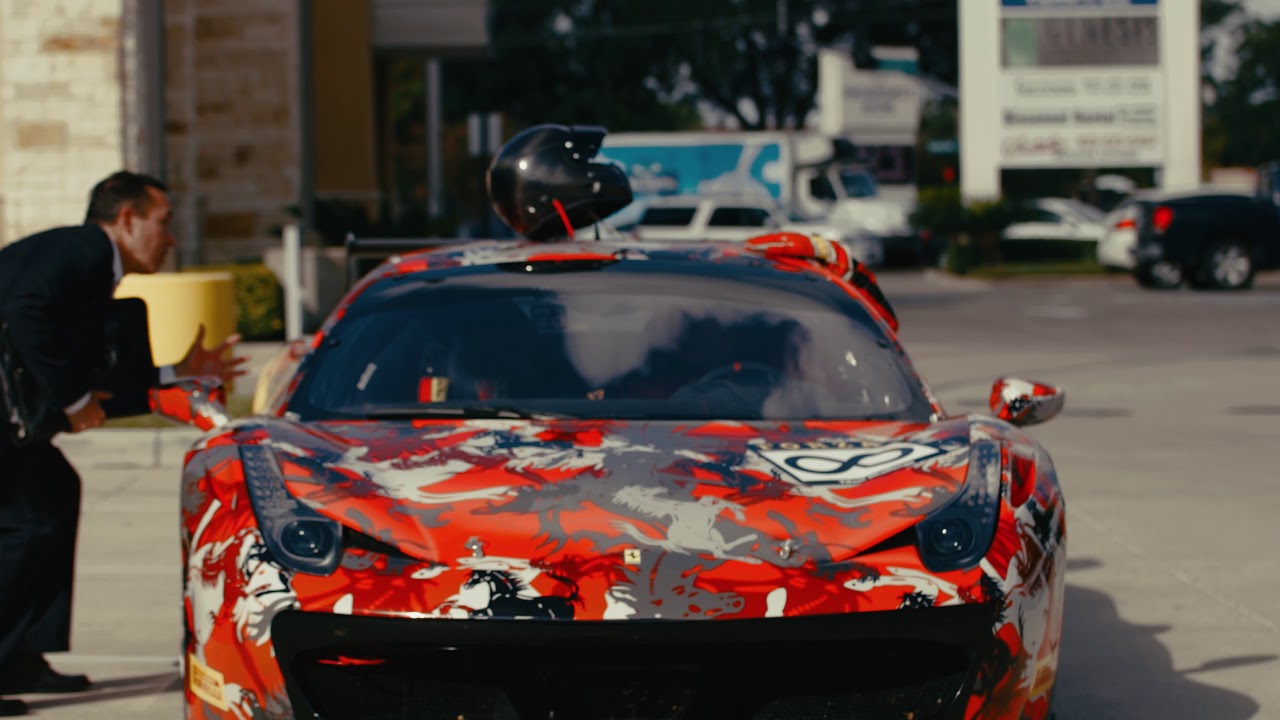 Picking up Uber riders in a Ferrari race car