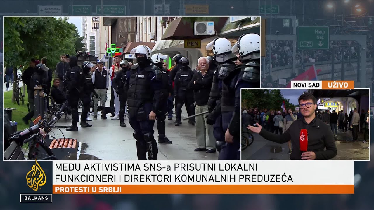 Incident u Novom Sadu: Interventna policija brani pristalice SNS-a