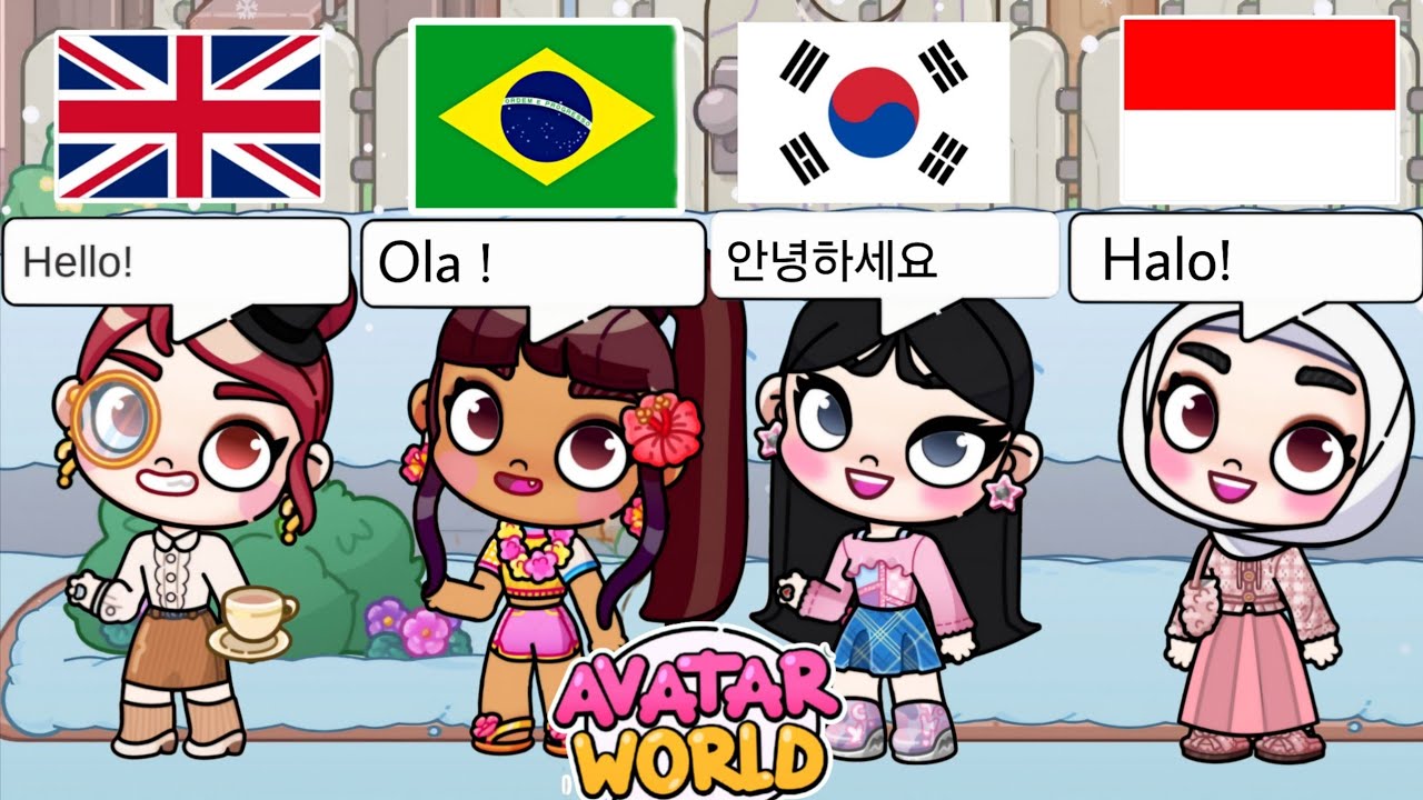 Avatar World💖Characters in Different Countries❤️🇵🇸🇰🇷🇲🇨🇯🇵🇦🇷🇧🇷❤️ Avatar World | Pazu