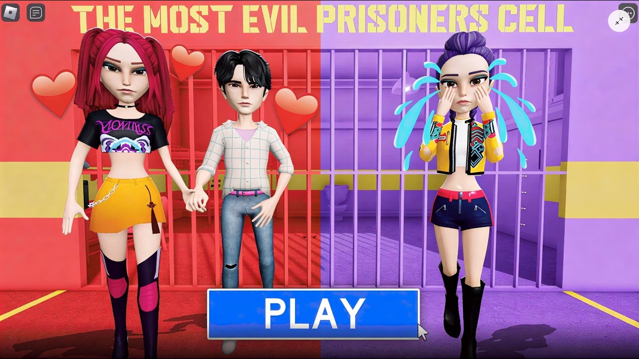 MIRA AND JINU VS RUMI PRISON RUN! Roblox Gameplay