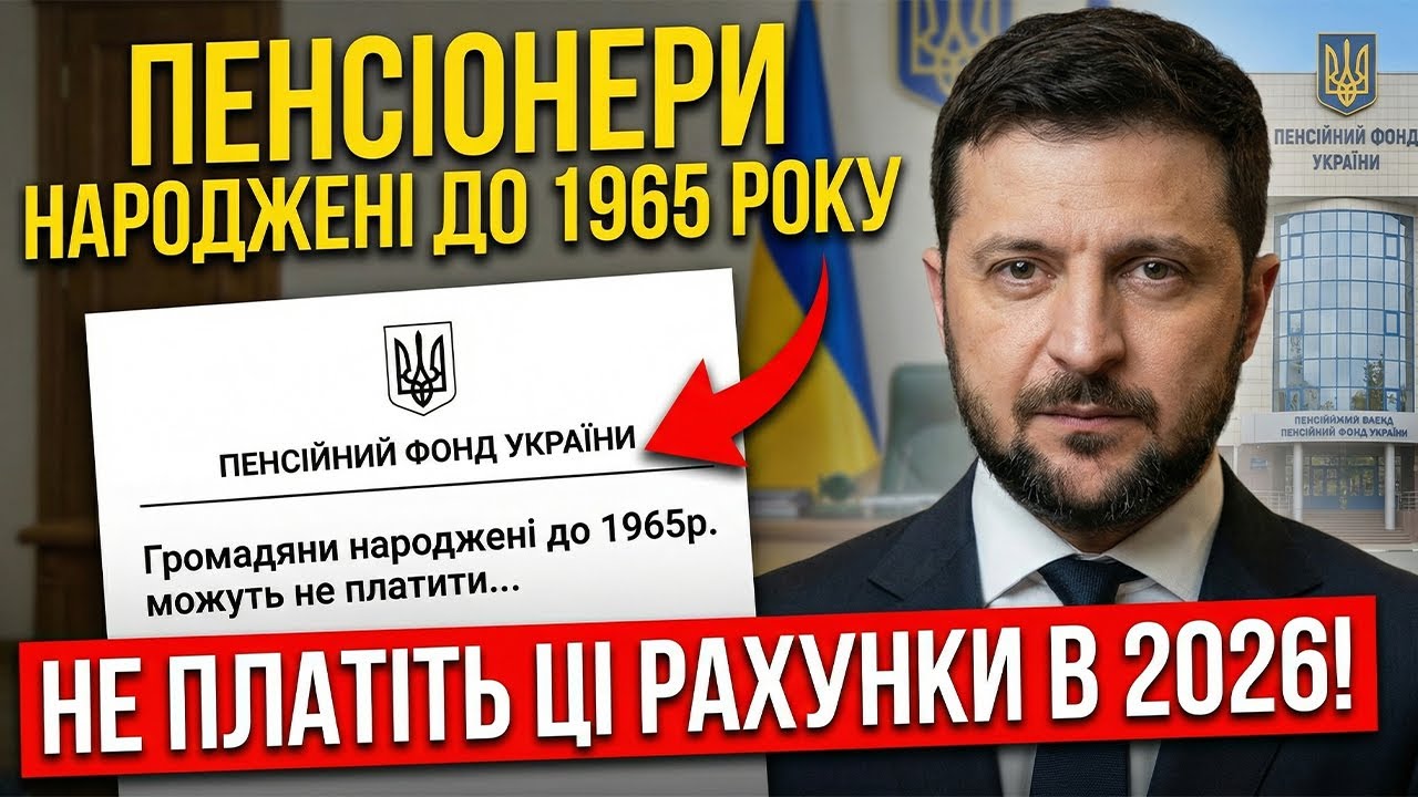 🔥ПЕНСІОНЕРИ МОЖУТЬ НЕ ПЛАТИТИ ЗА ЦЕ В 2026