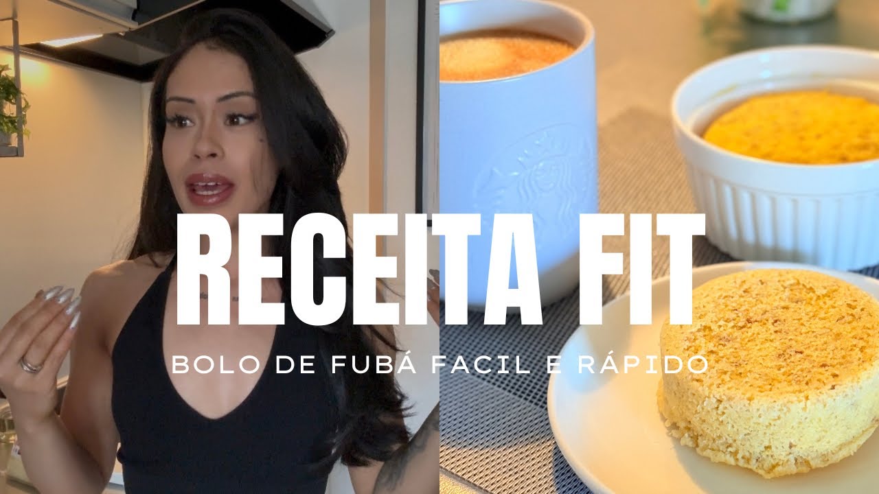 Receita Fit : bolo de fubá fácil e rápido 