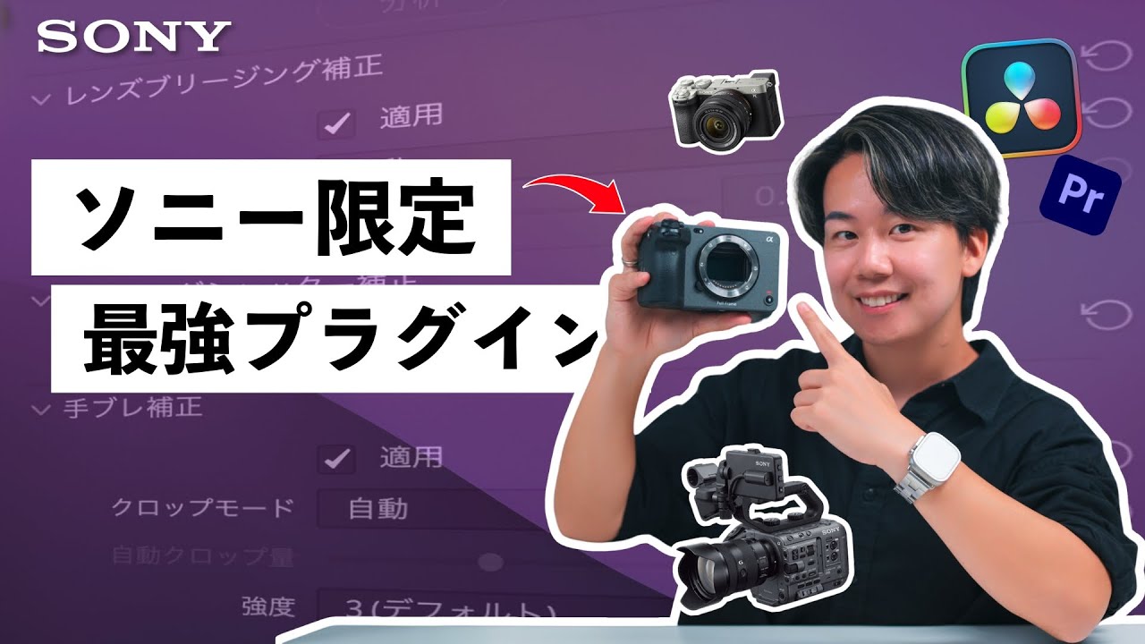 Sonyユーザー必見！まさかの公式プラグインが出たぞ！DaVinci Resolveで手ブレ補正強化にとLUTと露出補正が劇的進化！