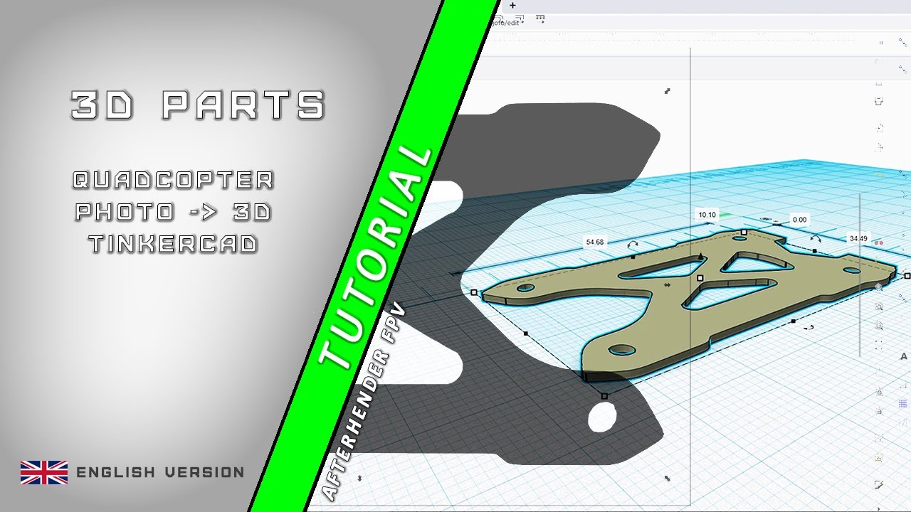 [ENGLISH] How to create 3D parts for your quadcopter (drone) from a picture