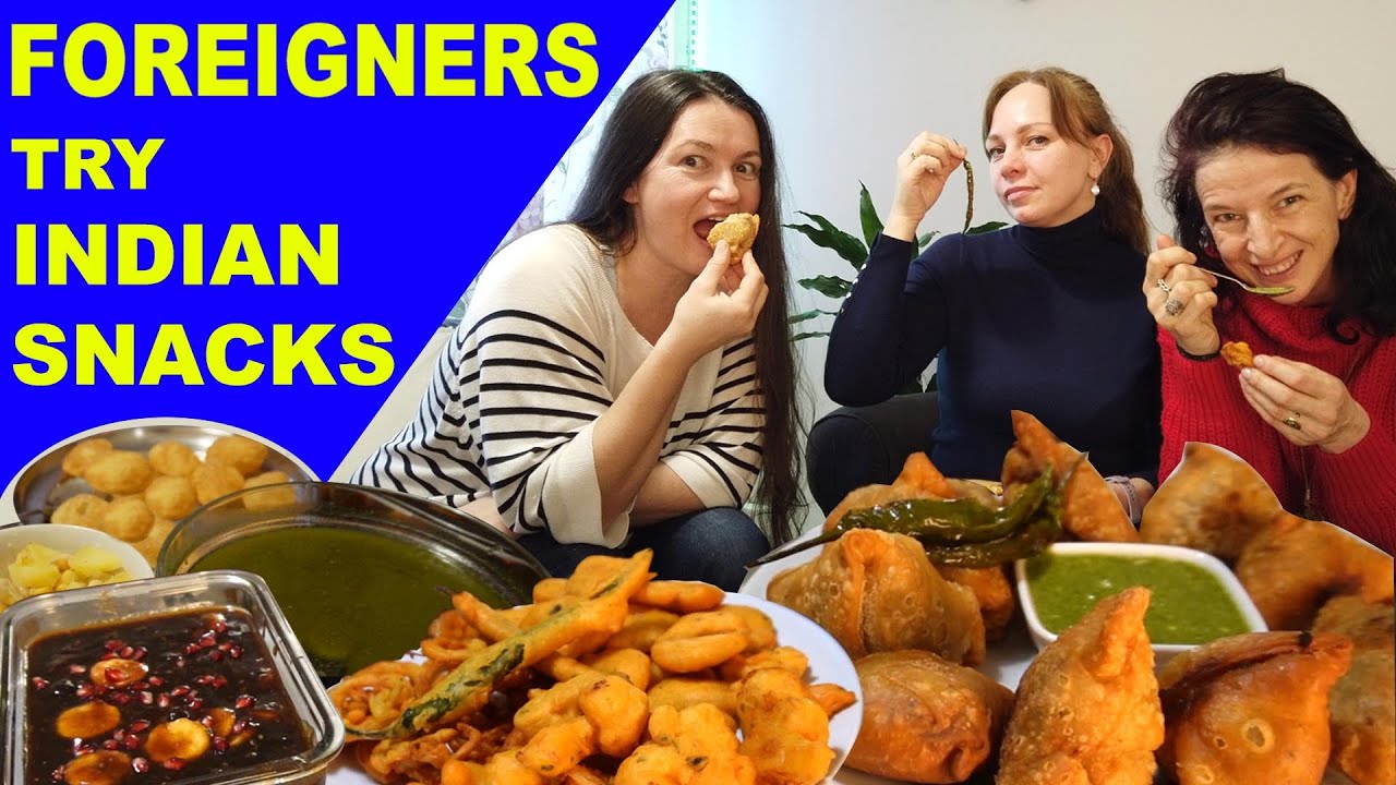 Foreigners Try Indian Food First 😎🤩SAMOSA ,PAKORA, GOLGAPPE ) | Indian Food Reaction | Finland |
