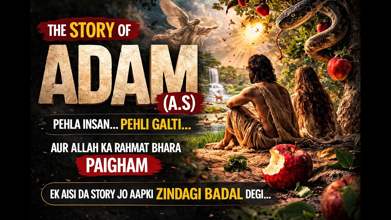 حضرت آدمؑ کی پیدائش سے زمین تک کا مکمل واقعہحضرت آدمؑ اور بی بی حوا کا واقعہایمان افروز اسلامی واقعہ