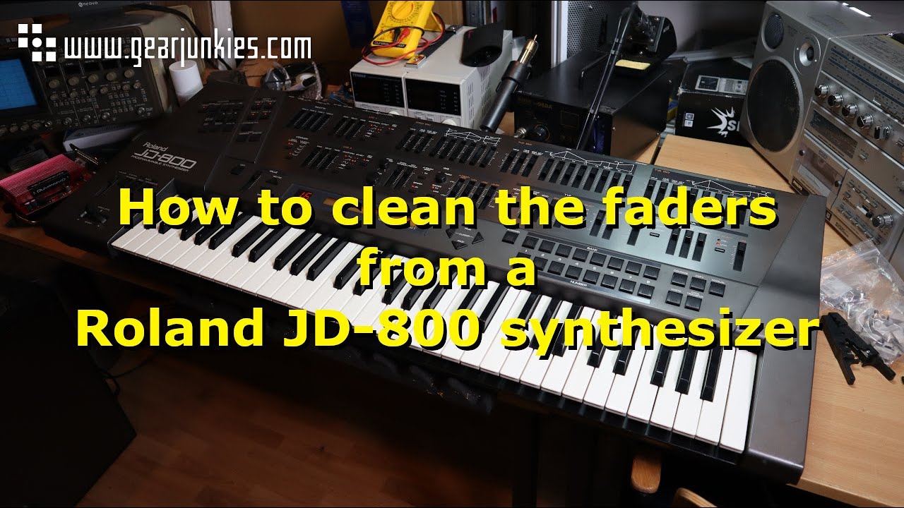 How to clean the faders from a Roland JD-800 synthesizer
