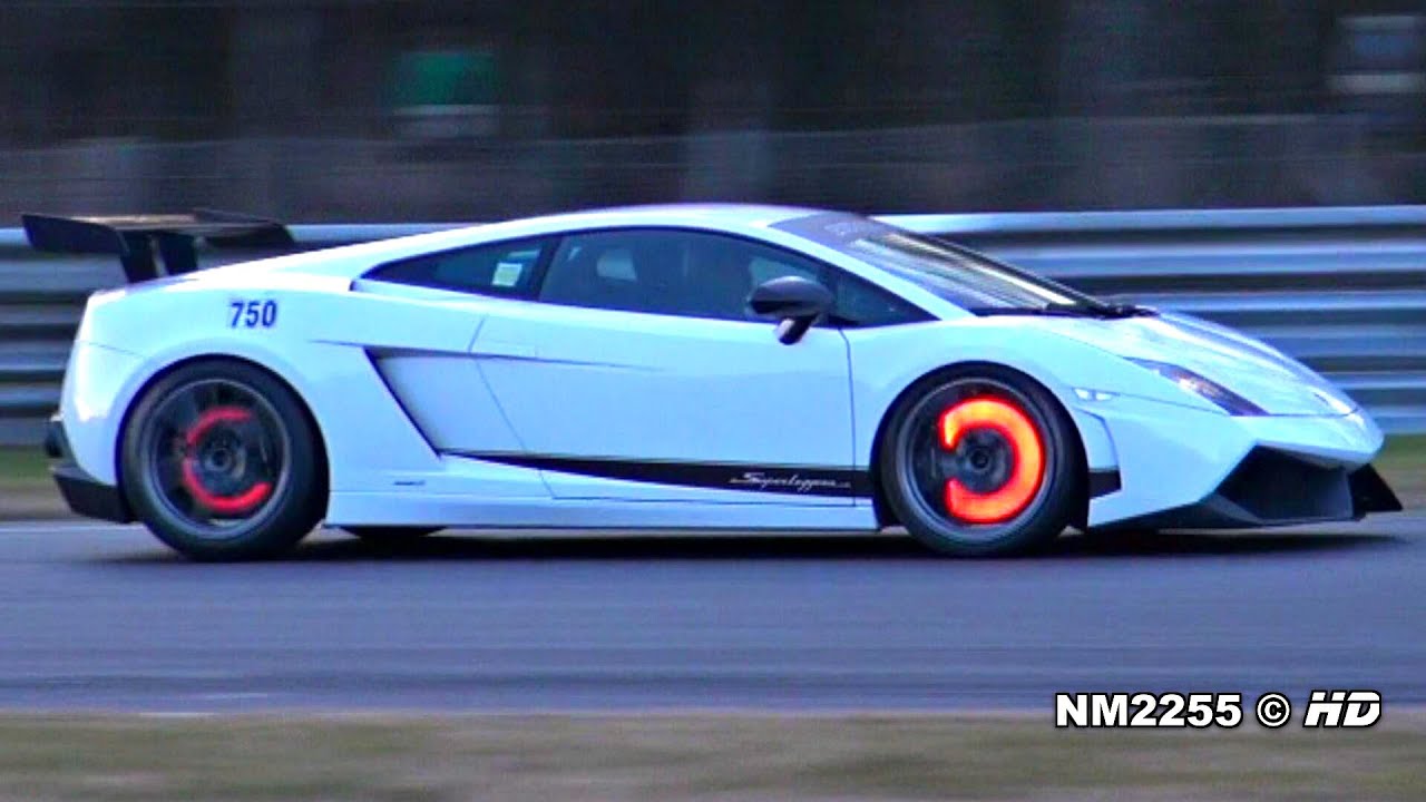 Modified Lamborghini Gallardo LP570 Glowing Brakes on Track!