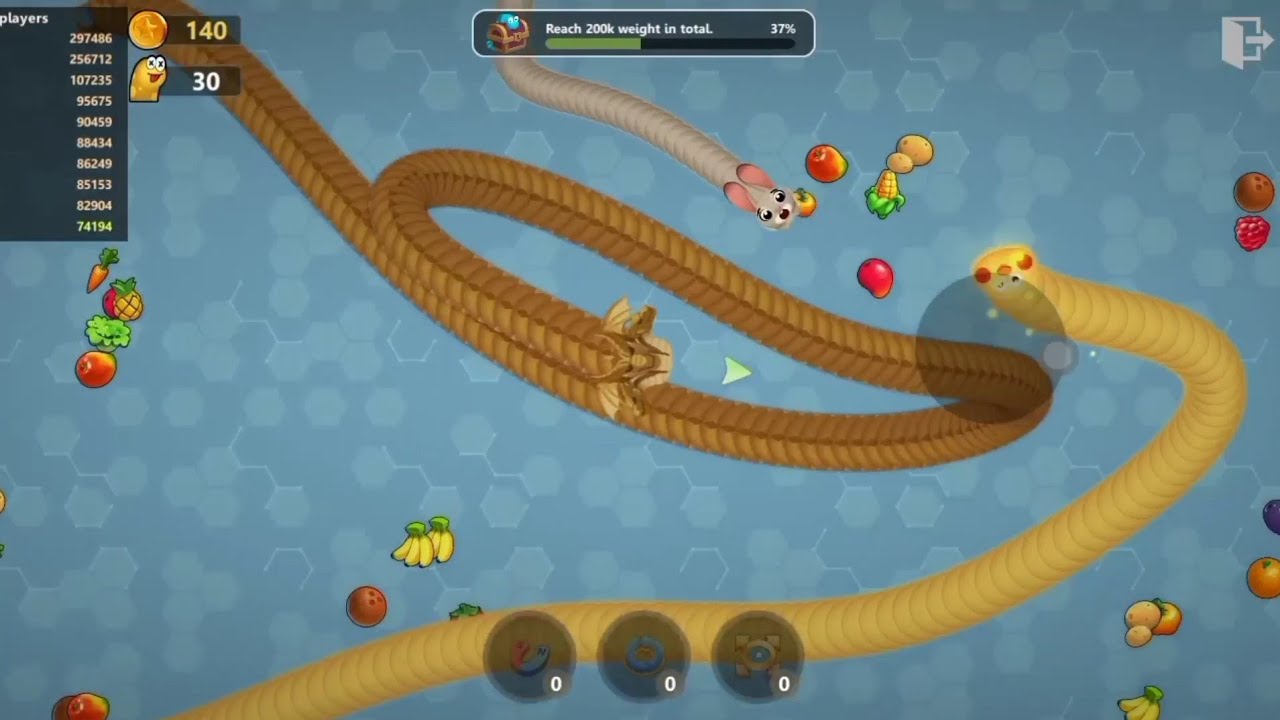 Worms Zone io 🐍 Gameplay | Biggest Snake & New Map Highest Score Worms Zone io #35