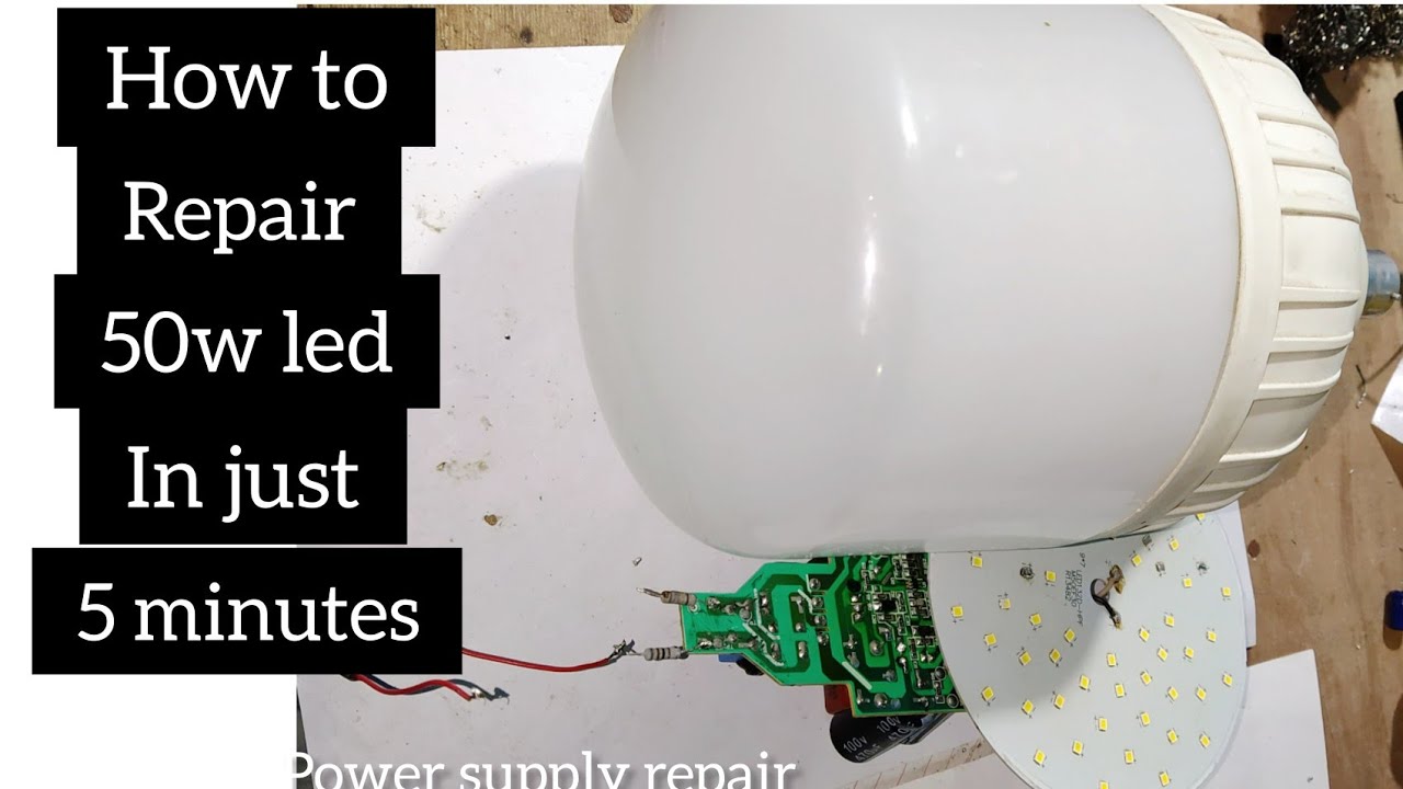 how to repair Bajaj 50w led bulb |supply repair|change MOSFET