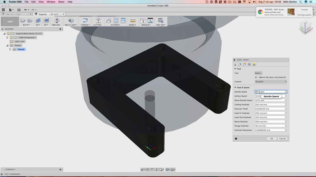 Fusion 360 - CAM: Tutorial 1 - Furos e Contorno