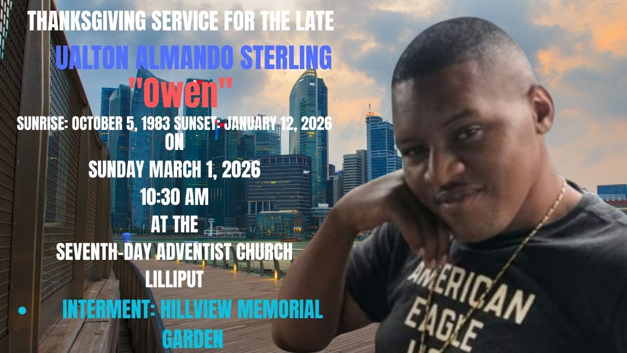 THANKSGIVING SERVICE FOR UALTON ALMANDO STERLING 