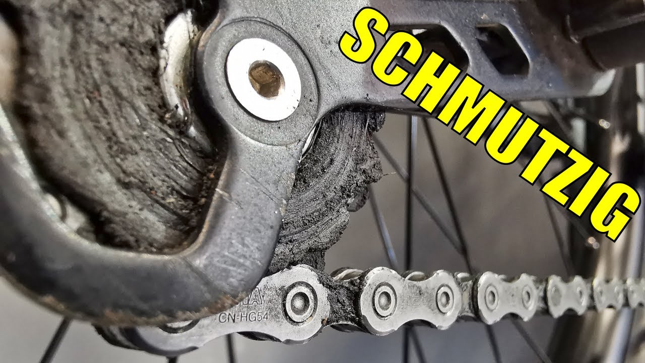 Sehr schmutziges Schaltwerk am Fahrrad RASCH reinigen. Blitzschnelle Schaltung in 3 Minuten.