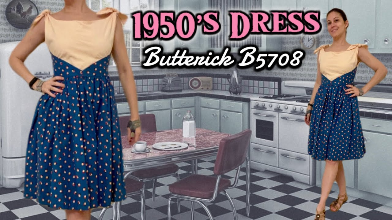 I  Sewed a 50’s Vintage Dress 👗 Will it fit? 🧵 Butterick Retro B5708