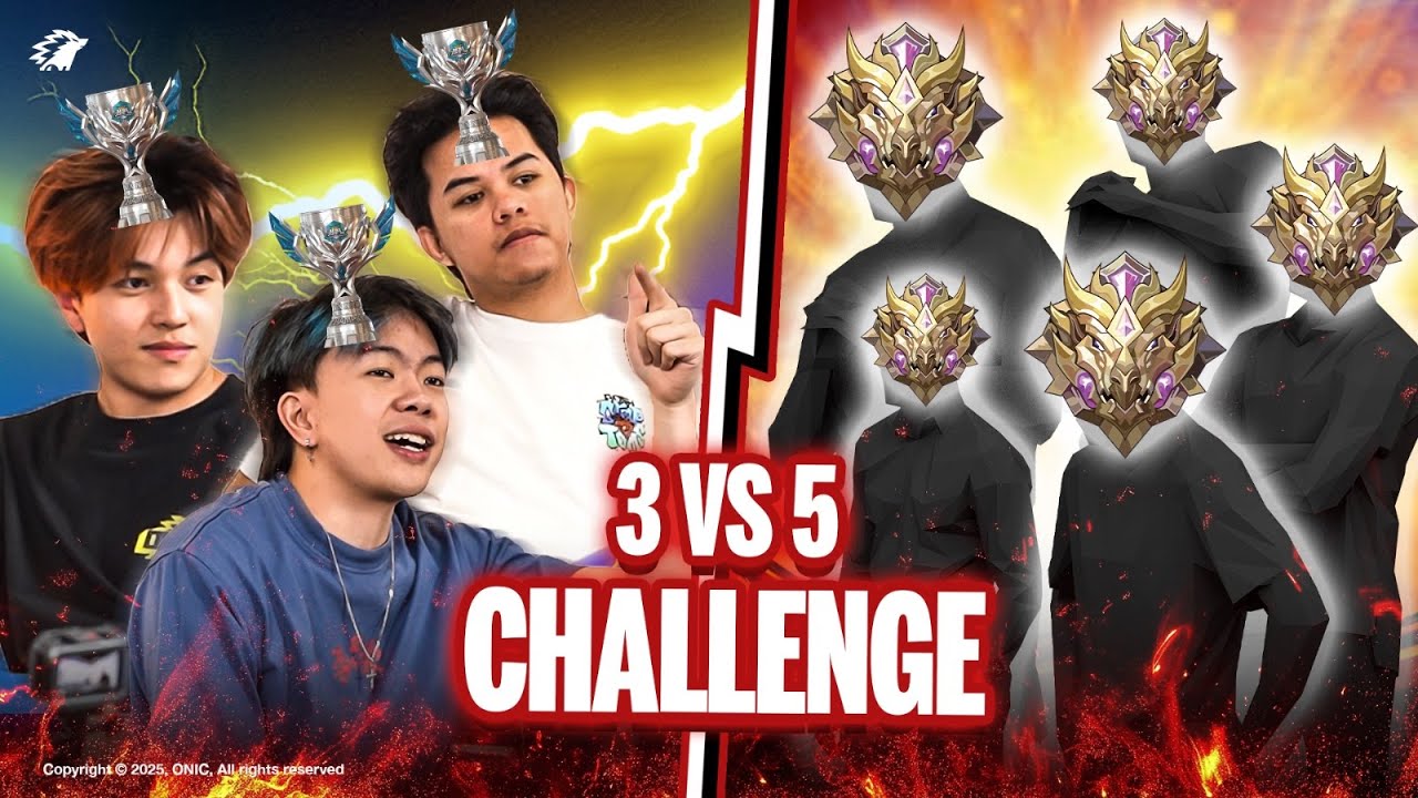 5 MYTHIC INI MASIH KALAH SAMA TRIO MID INI?? -  3 VS 5 Challenge