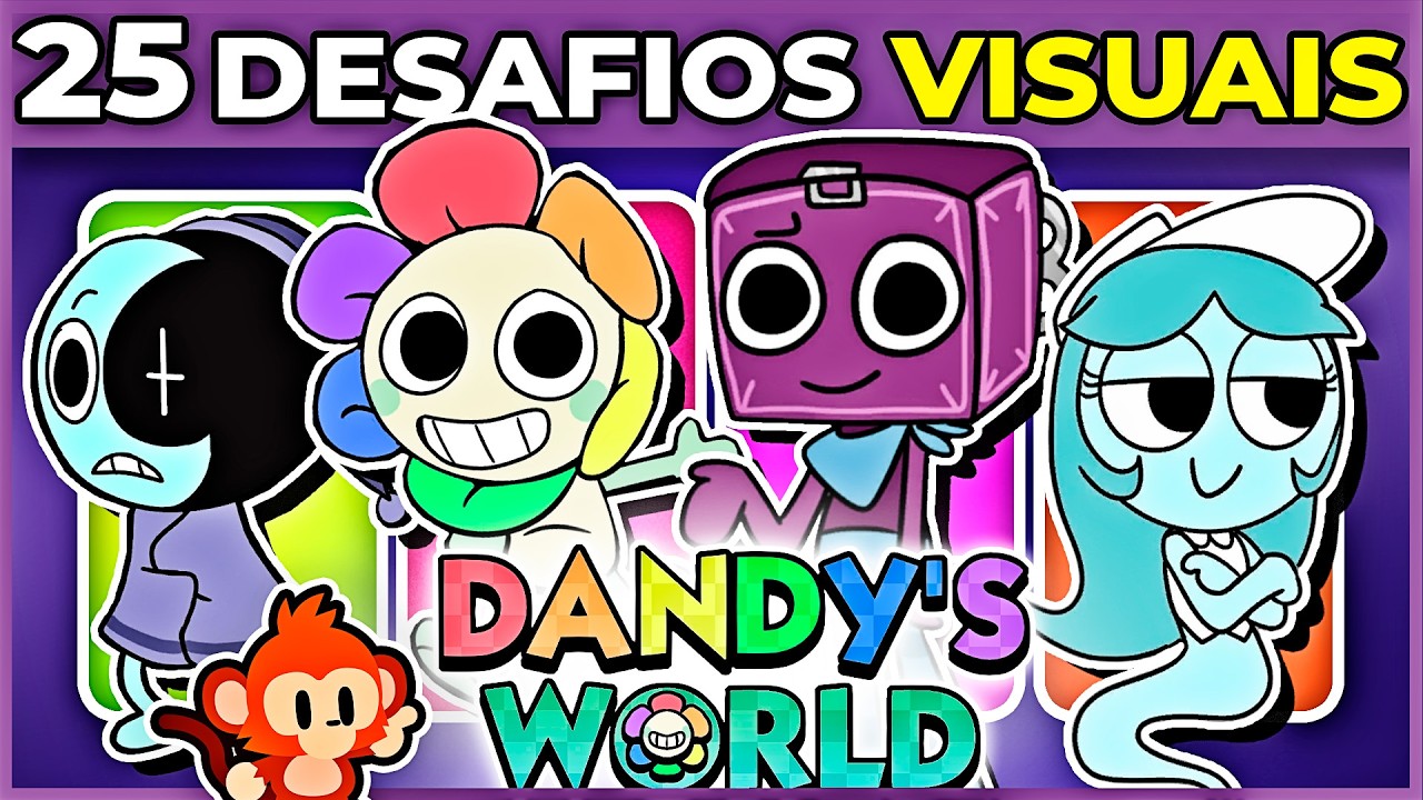🌸 DANDY'S WORLD | Só 5% dos fãs vão acertar estes 25 Desafios visuais #quiz #macaquiz #dandysworld