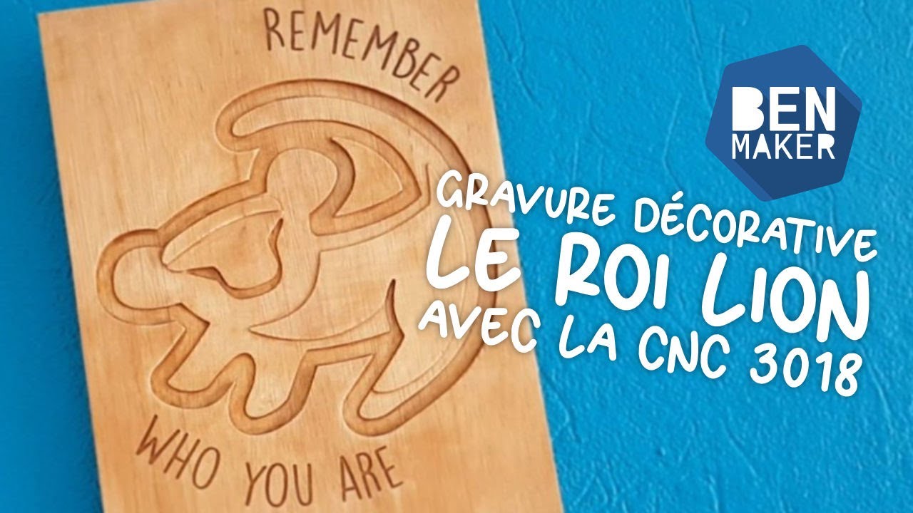 Gravure décorative LE ROI LION avec la CNC 3018