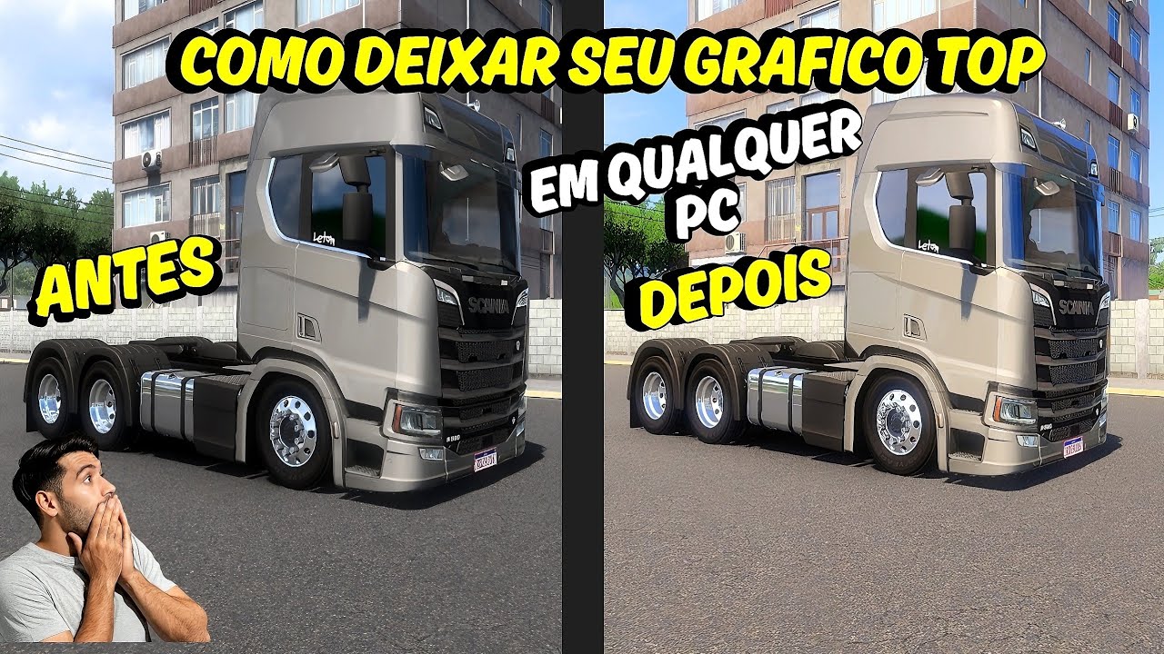 🔴 COMO DEIXAR SEUS GRÁFICOS TOP NO ETS 2 EM QUALQUER PC MUITO FÁCIL (RESHADE)