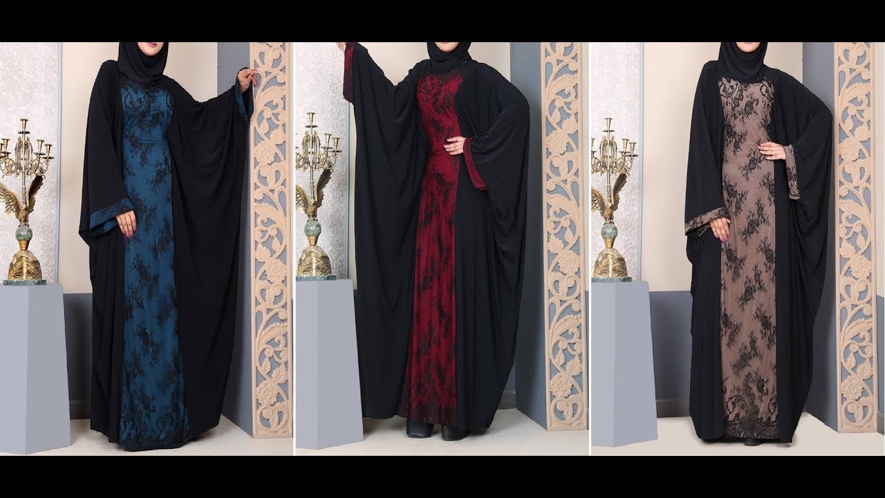 بدون باترون تفصيل عباية أنيقة بالدونتيل فري سايز