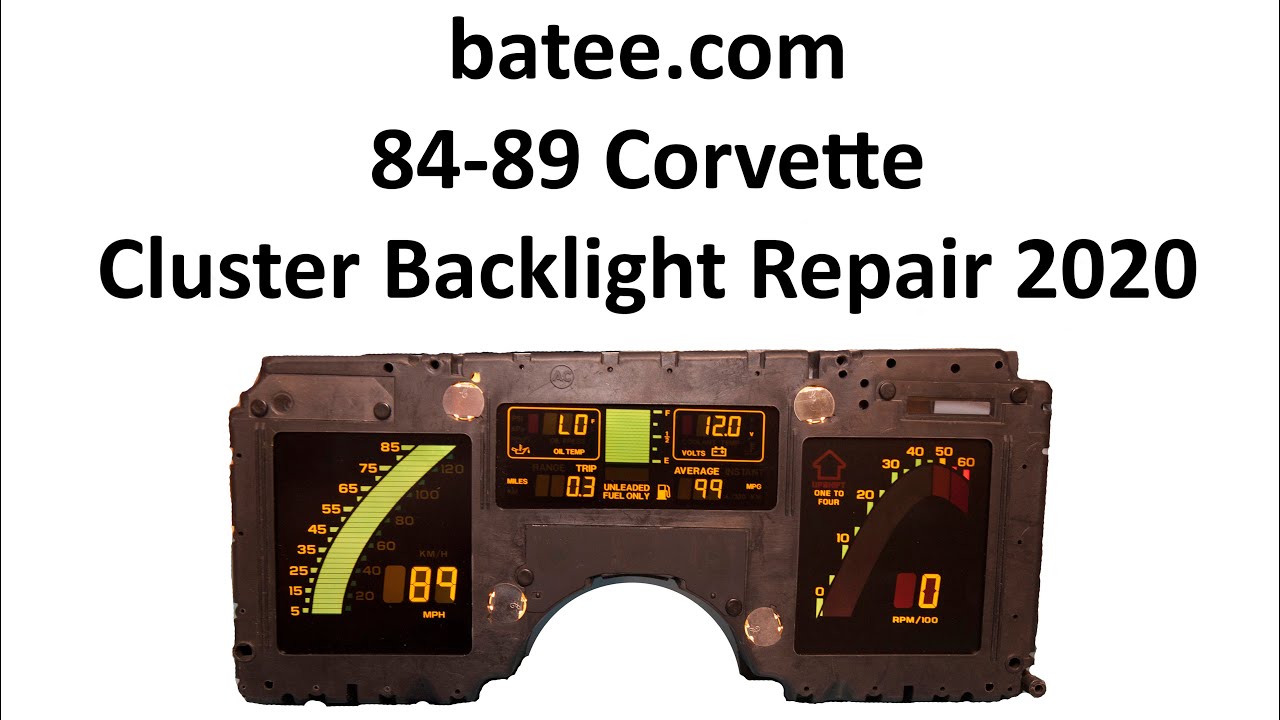 84-89 Corvette #3 - Digital Cluster Lighting Repair (2020) by batee.com
