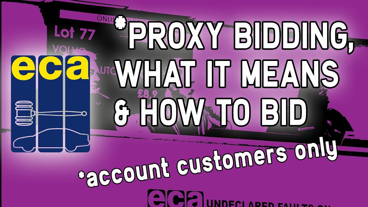 Proxy Bidding for account holders at Eastbourne Car Auctions with tutorial