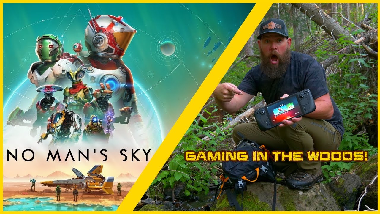 (No Man's Sky) Gaming in the woods on a Steam Deck