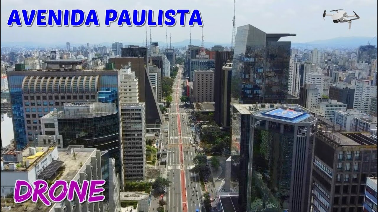 Drone voa na Avenida Paulista (Torre Matarazzo, Torre da Gazeta e vários outros prédios) - São Paulo