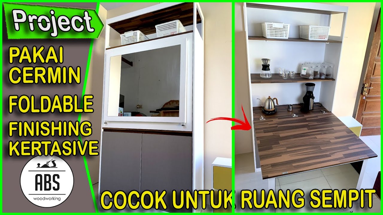 DIY LEMARI BISA JADI MEJA UNTUK RUANG SEMPIT - BAHAN MULTIPLEK FINISHING KERTASIVE