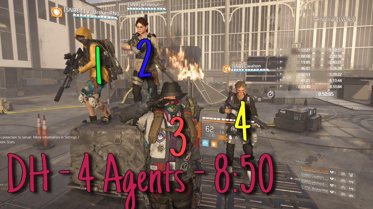4 Agents vs. DH raid [8.50 - NORMAL] - a Divsion 2 Speedrun