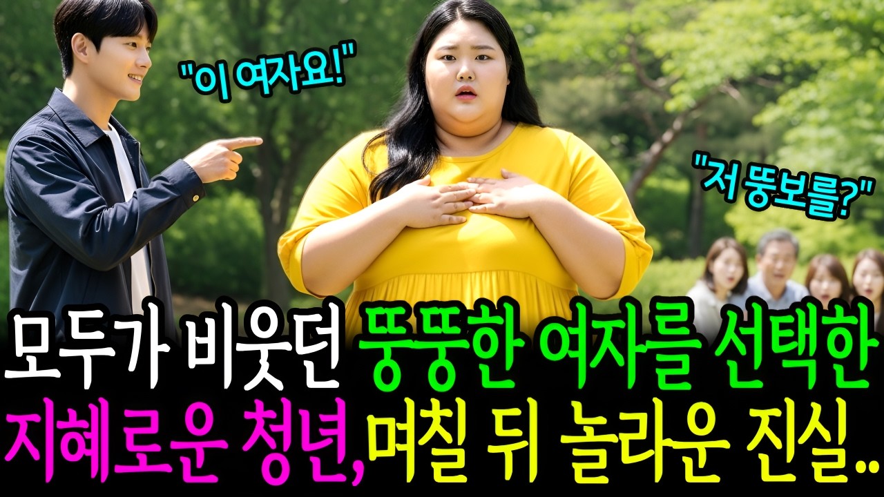 뚱뚱한 여자를 선택한 지혜로운 청년,며칠 뒤 놀라운 진실이 밝혀지는데...ㅣ노후사연ㅣ감동사연ㅣ사연라디오ㅣ오디오북
