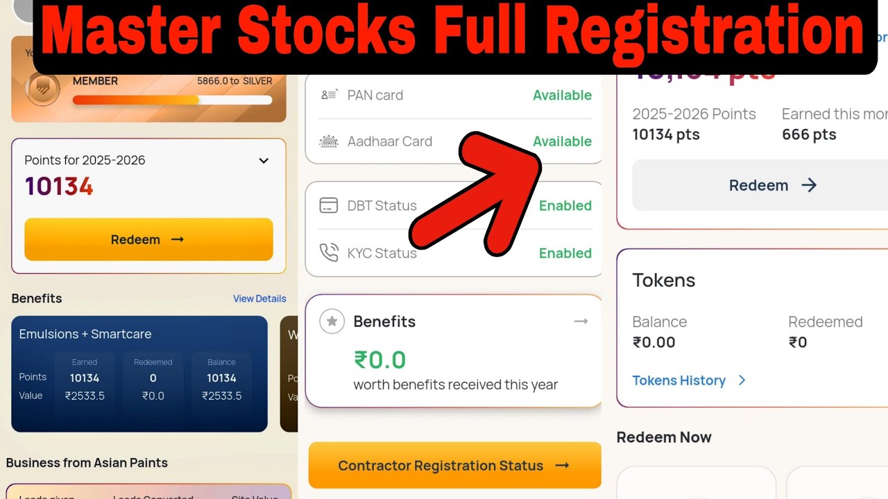 Master Stock Full Registration Tutorial Complete KYC | New Painter ID | Master Stock ID Banana Sikhe