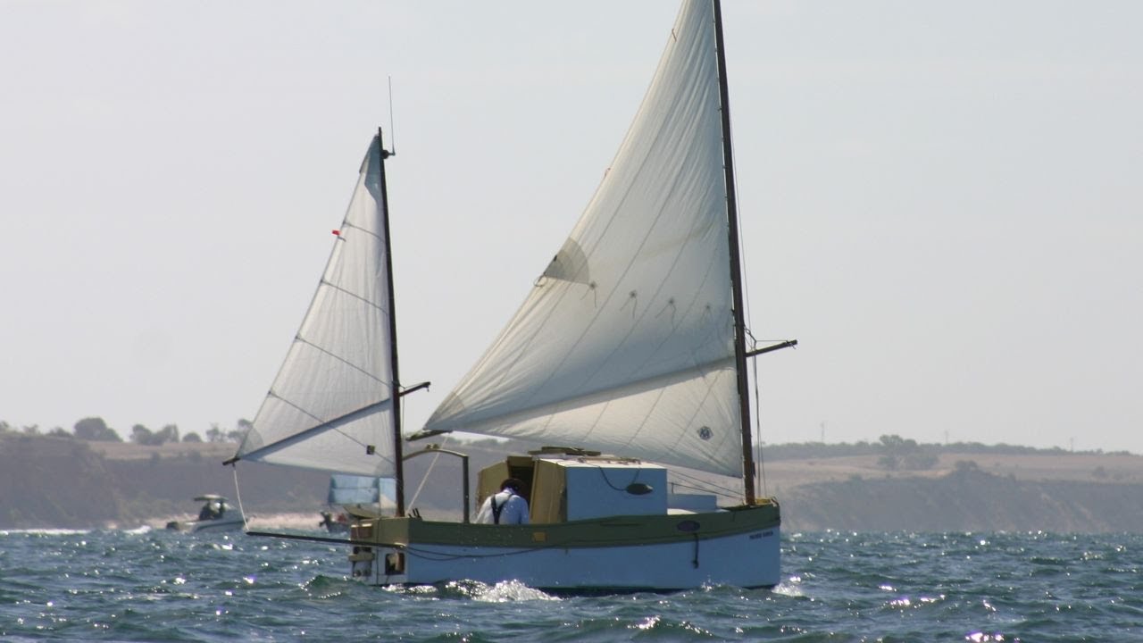 Bolger Micro PALOMA BLANCA at the Stansbury-Port Vincent Wooden Boat Festival, April 2004