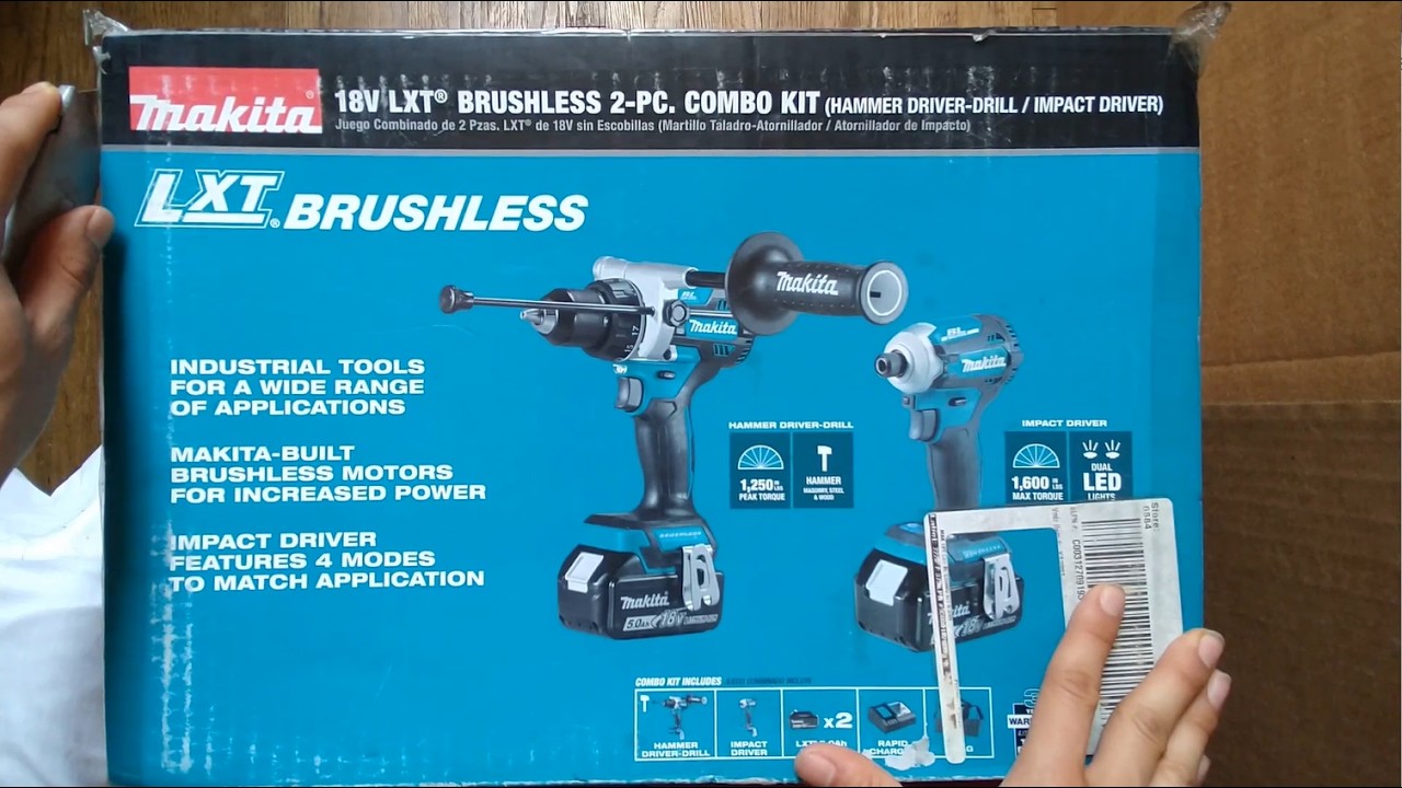 Makita 18v LXT Brushless 2-PC Hammer Drill Combo Kit (Hammer Driver-Drill / Impact Driver)