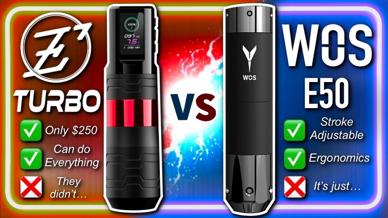 EZ Turbo vs WOS E50 Tattoo Machine Comparison