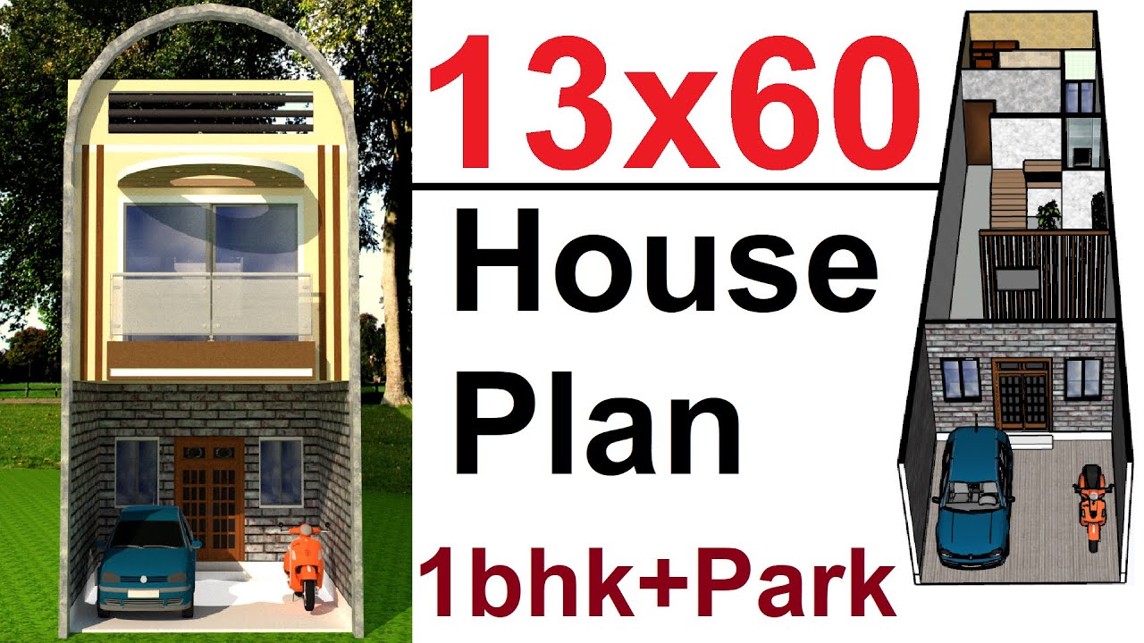 13x60 House Plan | 13 by 60 Ghar Ka Naksha | 780 sq ft Home Design | Makan 13*60