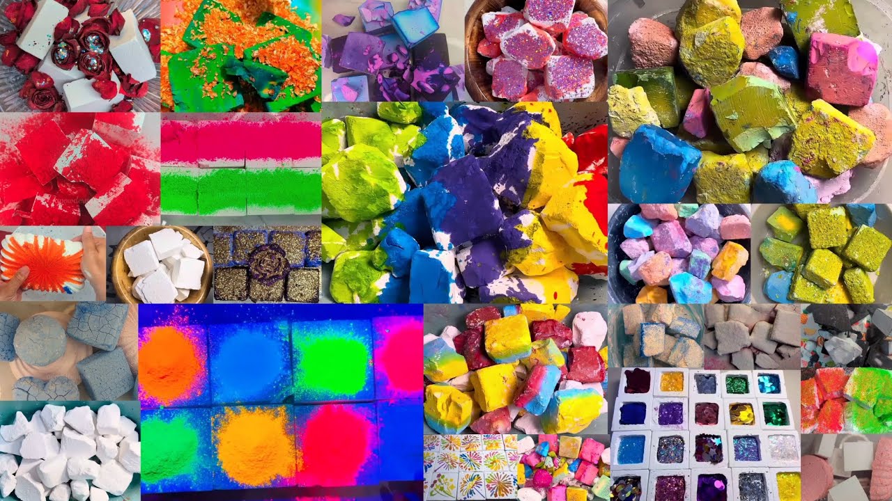 50+ min of long dyed colourful gymchalk crushes ASMR | edit compilation for @Your_mums_wine 💐💖 