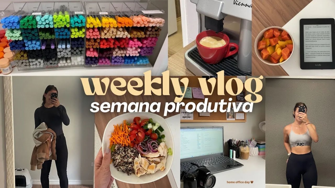 ROTINA PRODUTIVA MORANDO SOZINHA WEEKLY VLOG | hábitos saudáveis, trabalho, estudos e leituras ✨