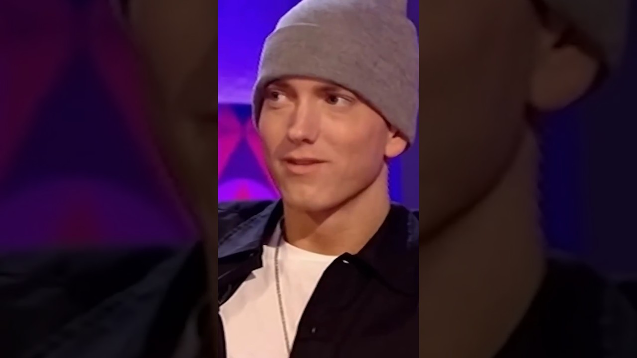 The first time we see Eminem smile