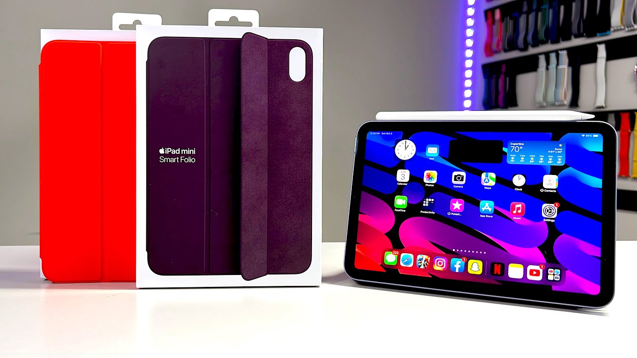 NEW iPad Smart Folio Cover for 2021 iPad Mini 6 [Unboxing & Review] | Dark Cherry & Electric Orange